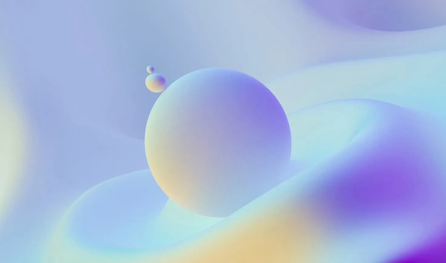 Abstract representation of a very smooth kind of liquid with a drop in movement