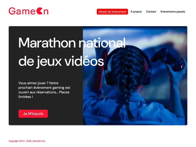 OpenClassrooms projet 4 GameOn